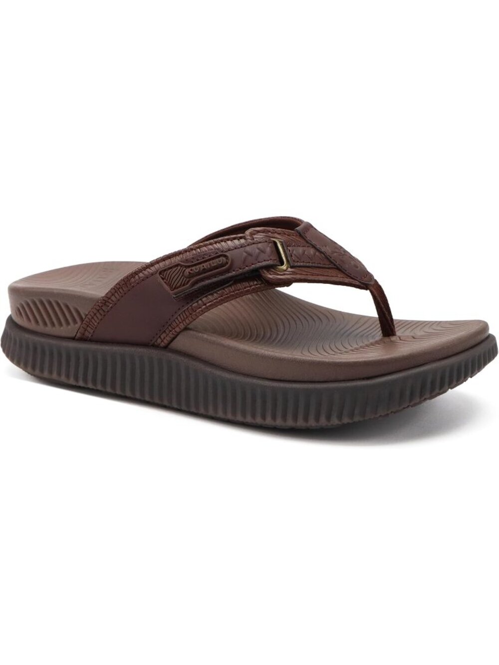 Women's Brown Orthotic Cushion Flip Flops Sandals With Arch Support Foot bed